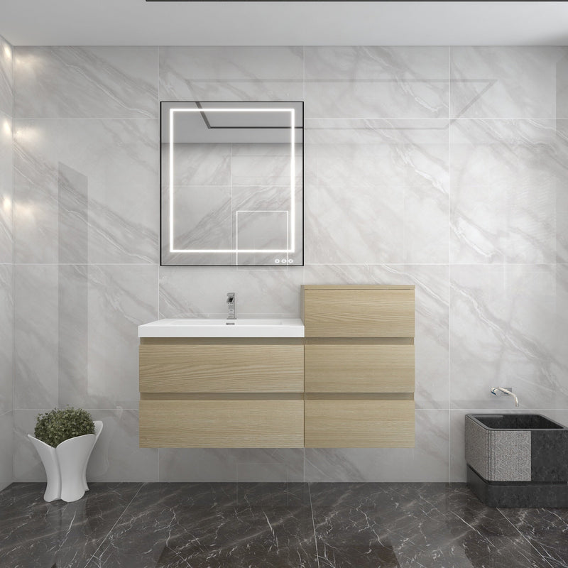BOW Floating Bathroom Vanity with Reinforced Acrylic Sink 24" - 116"