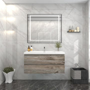 BOW 42" Single Sink Vanity in Natural Wood - Better Vanity