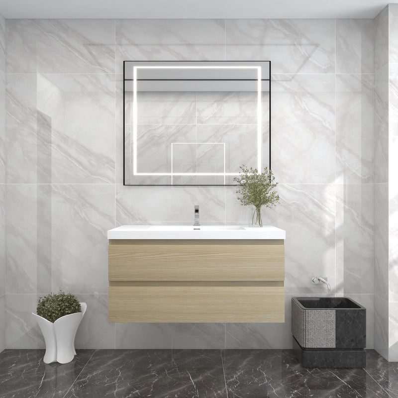 BOW 42" Single Sink Vanity in White Oak - Better Vanity