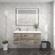 BOW 48" Single Sink Vanity in Natural Wood - Better Vanity
