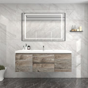 BOW 60" Single Sink Vanity in Natural Wood - Better Vanity