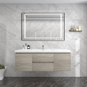 BOW 60" Single Sink Vanity in Teak Oak - Better Vanity