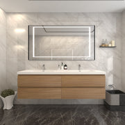 BOW 72" Double Sink Vanity in Rosewood - Better Vanity