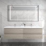 BOW 72" Double Sink Vanity in Teak Oak - Better Vanity