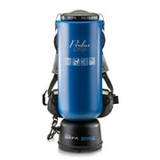 Blue Prolux 10 Quart Commercial Backpack Vacuum front view.