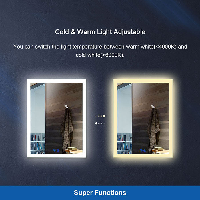 Francisco Frameless LED Mirror