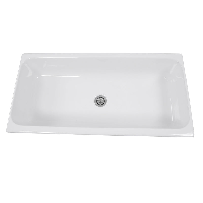 Nantucket Sinks Canal35-90 35.5" Rectangular Italian Fireclay Vessel Sink (image 2)