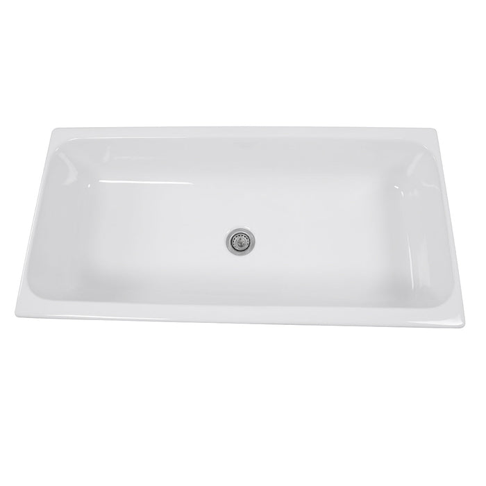 Nantucket Sinks Canal35-90 35.5" Rectangular Italian Fireclay Vessel Sink