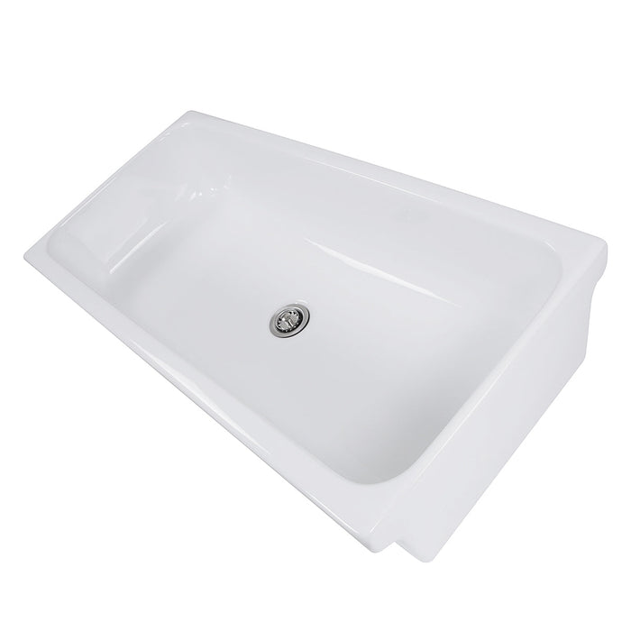 Nantucket Sinks Canal35-90 35.5 Inch Rectangular Italian Fireclay Vessel Sink