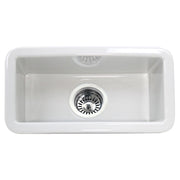 Nantucket sinks CAPE189 Single bowl dualmount fireclay bar-prep sink white (image 2)