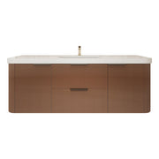 Celine Fluted Floating Bathroom Vanity with Sink (image 7)