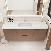 Celine Fluted Floating Bathroom Vanity with Sink (image 3)