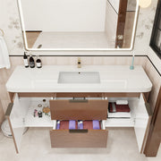 Celine Fluted Floating Bathroom Vanity with Sink (image 4)