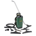 CleanMax Backpack Vacuum angled view with attachments green body black accessories