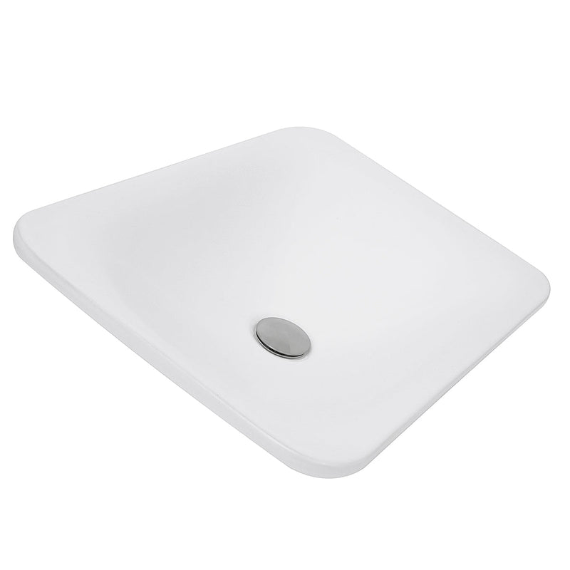 Nantucket Sinks DI-2114-R 21 Inch Rectangular Drop-In Ceramic Vanity Sink DI-2114-R
