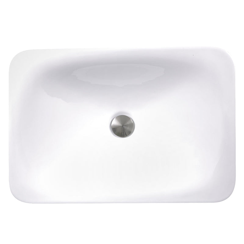 Nantucket Sinks DI-2114-R 21" Rectangular Drop-In Ceramic Vanity Sink DI-2114-R (image 3)