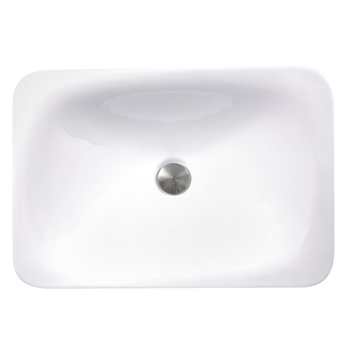 Nantucket Sinks DI-2114-R 21" Rectangular Drop-In Ceramic Vanity Sink DI-2114-R