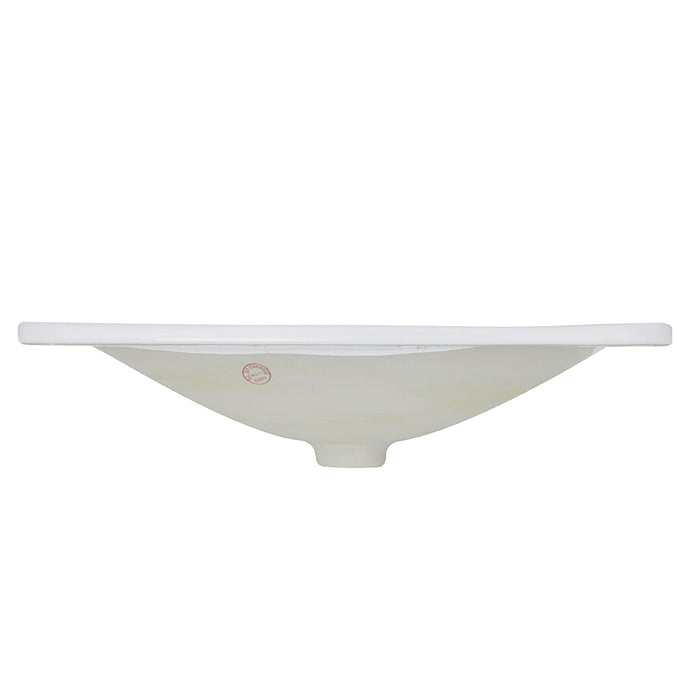 Nantucket Sinks DI-2114-R 21" Rectangular Drop-In Ceramic Vanity Sink DI-2114-R