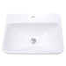 Nantucket Sinks DI-2317-R1 23 Inch 1-hole Rectangular Drop-In Ceramic Vanity Sink