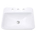 Nantucket Sinks DI-2317-R8 23 Inch 3-hole Rectangular Drop-In Ceramic Vanity Sink