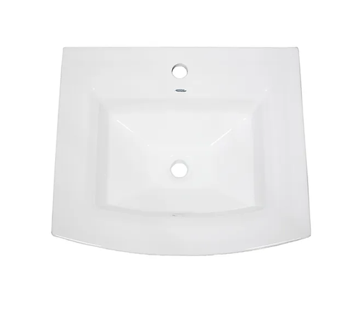 Nantucket Sinks DI-2320-R1 23 inch rectangular drop-in ceramic vanity sink