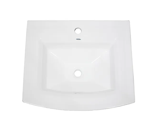 Nantucket Sinks DI-2320-R1 23 inch rectangular drop-in ceramic vanity sink