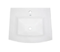 Nantucket Sinks DI-2320-R1 23 inch rectangular drop-in ceramic vanity sink