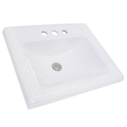 Nantucket Sinks DI-2418-R4 23" Rectangular Drop-In Ceramic Vanity Sink (image 2)
