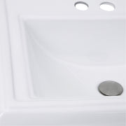 Nantucket Sinks DI-2418-R4 23" Rectangular Drop-In Ceramic Vanity Sink (image 3)