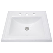 Nantucket Sinks DI-2418 23" Rectangular Drop-In Ceramic Vanity Sink DI-2418-R8 (image 2)