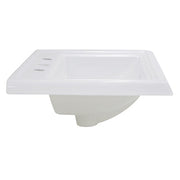 Nantucket Sinks DI-2418 23" Rectangular Drop-In Ceramic Vanity Sink DI-2418-R8 (image 3)
