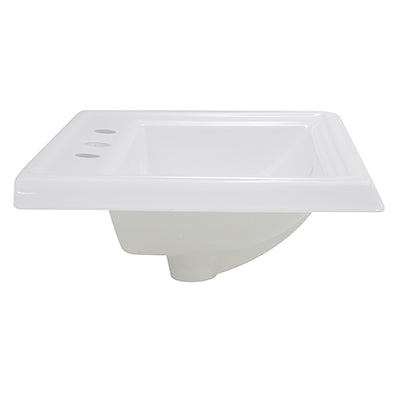 Nantucket Sinks DI-2418 23" Rectangular Drop-In Ceramic Vanity Sink DI-2418-R8 (image 3)