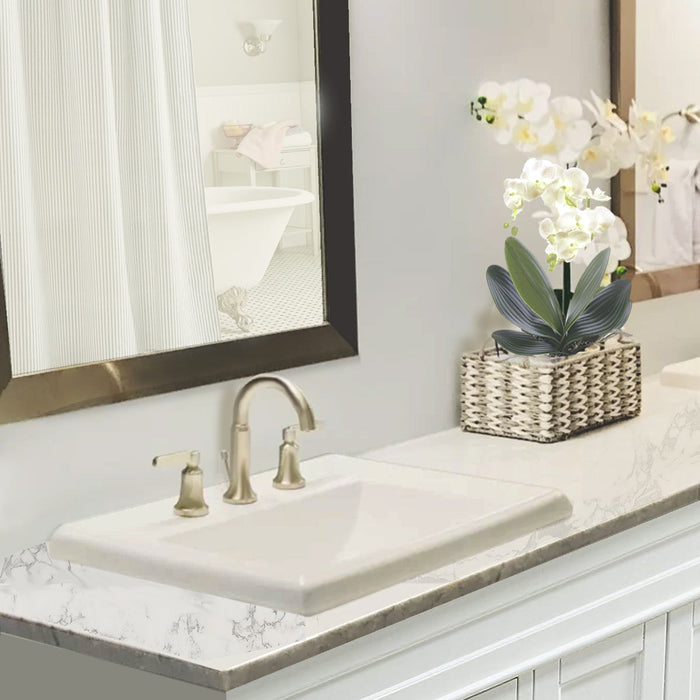 Nantucket Sinks DI-2418 23" Rectangular Drop-In Ceramic Vanity Sink DI-2418-R8