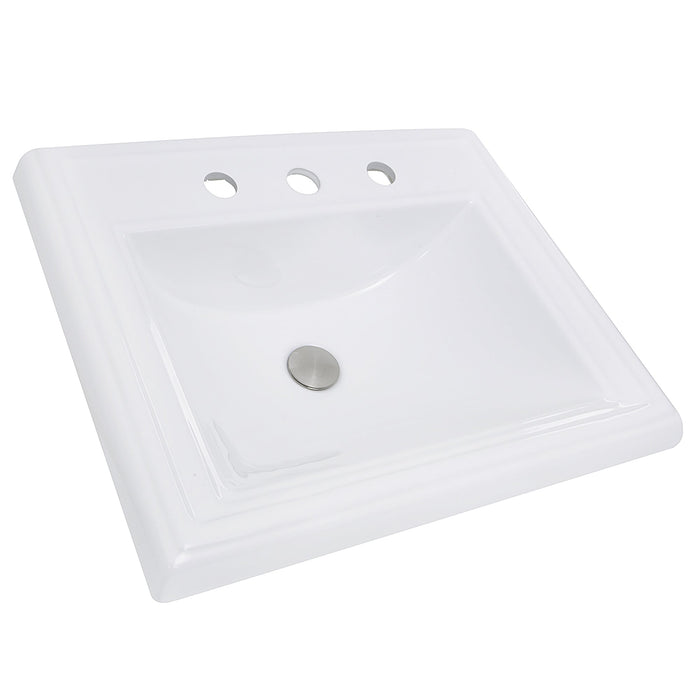 Nantucket Sinks DI-2418 23 Inch Rectangular Drop-In Ceramic Vanity Sink DI-2418-R8 - Parent