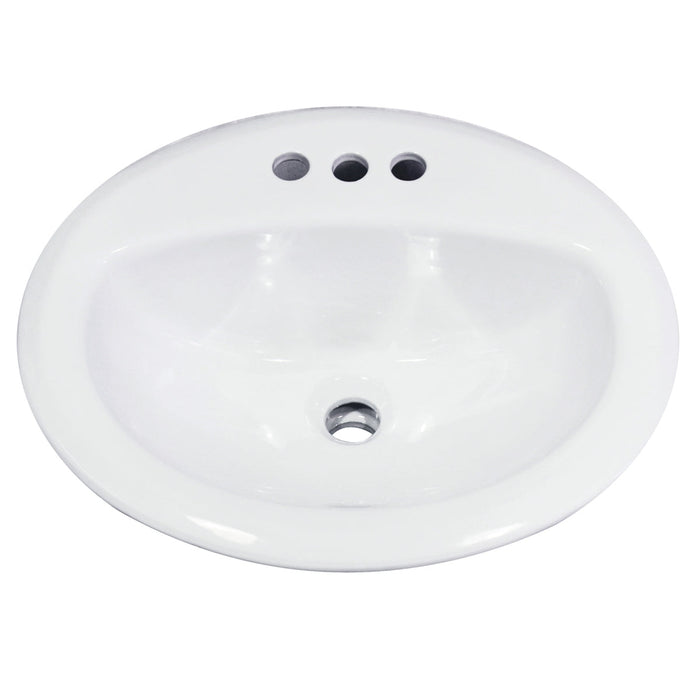 Nantucket Sinks DI2017 20.25" drop-in ceramic vanity sink