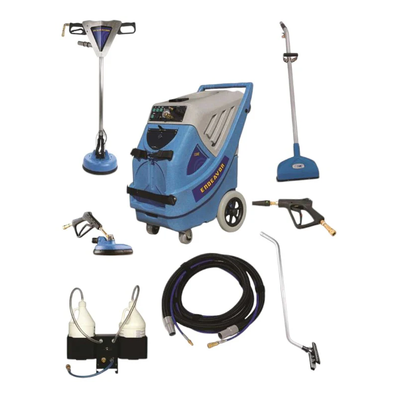 EDIC Endeavor Multi Surface Cleaning System complete package blue extractor wand hose attachments accessories.