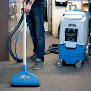 EDIC Galaxy 2000 Portable Carpet Extractors 500 PSI action view cleaning carpet.