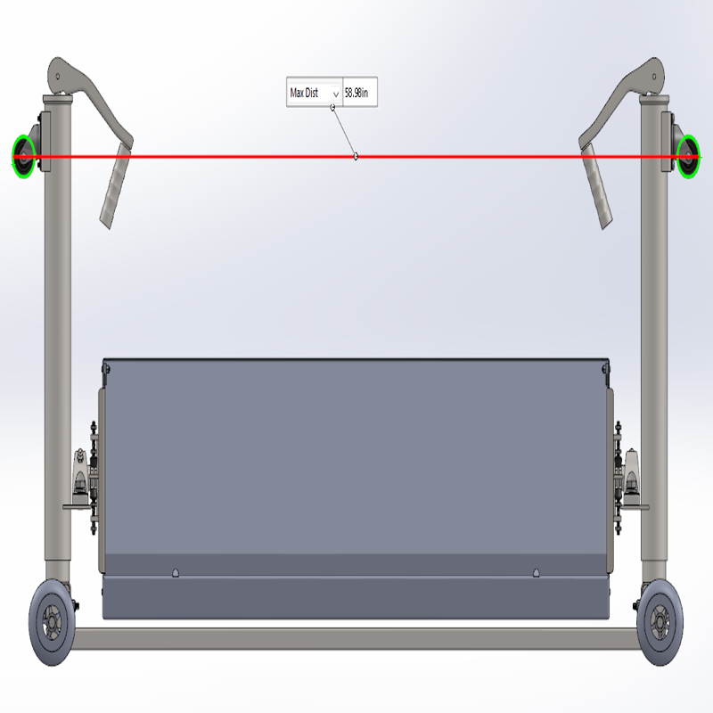 EDIC PTAC Cleaning Cradle width measurement.