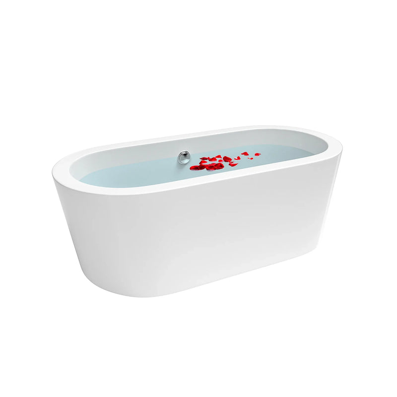 Empava 59" Freestanding Soaking Tub with Center Drain | EMPV-59FT1505