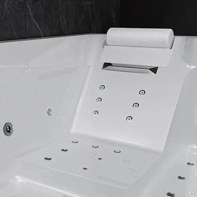 Empava 71" Alcove Massage 2-Person LED Tub with Left Drain | EMPV-71JT802