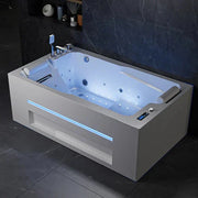 Empava 71" Alcove Massage 2-Person LED Tub with Left Drain | EMPV-71JT802 (image 6)