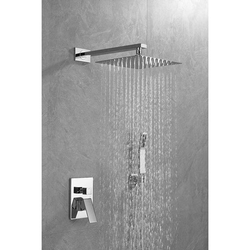 Amelia Chrome Shower Set w/ 10" Square Rain Shower and Handheld (image 1)