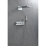 Samwell Chrome Shower Set w/ Waterfall Rain Shower and Handheld (image 1)