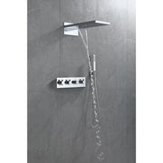 Samwell Chrome Shower Set w/ Waterfall Rain Shower and Handheld (image 3)