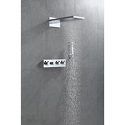 Samwell Chrome Shower Set w/ Waterfall Rain Shower and Handheld (image 2)