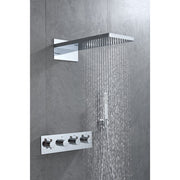 Samwell Chrome Shower Set w/ Waterfall Rain Shower and Handheld (image 5)
