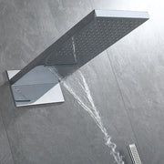 Samwell Chrome Shower Set w/ Waterfall Rain Shower and Handheld (image 4)