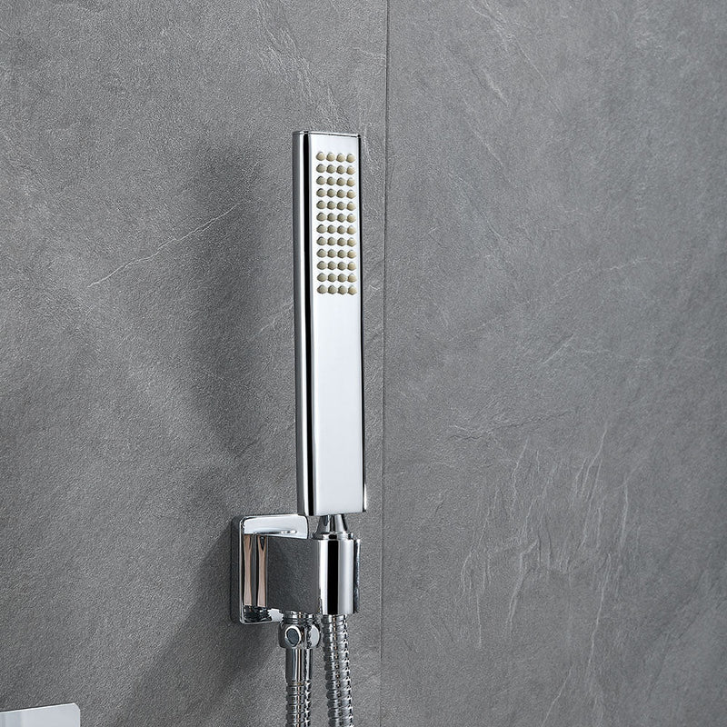 Samwell Chrome Shower Set w/ Waterfall Rain Shower and Handheld