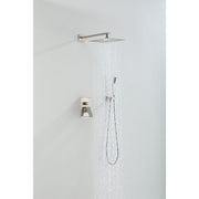 Amelia Brushed Nickel Shower Set w/ 10" Square Rain Shower and Handheld (image 1)