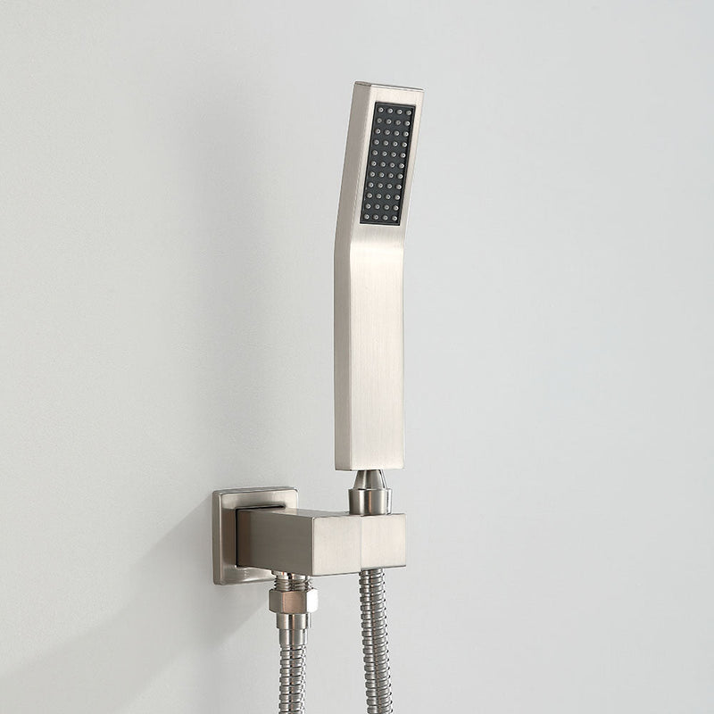 Amelia Brushed Nickel Shower Set w/ 10" Square Rain Shower and Handheld